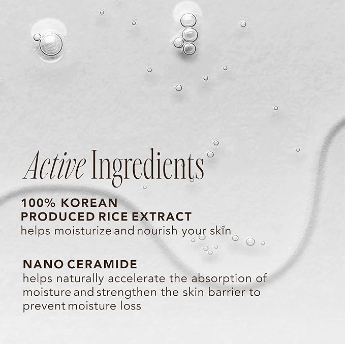 The Face Shop Rice Ceramide Moisturizing Toner - Rice Extract Rice Toner for Face - Strengthens Skin Barrier - Hydrating Targets Dryness - Lightweight Face Moisturizer - Glow Essence Korean Skin Care