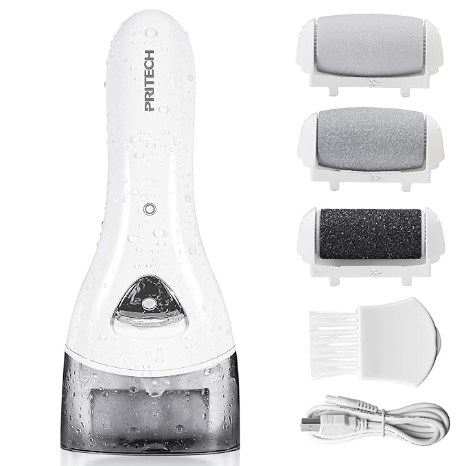 Electric Foot Callus Removers Rechargeable, Portable Electronic Foot File Pedicure Tools, Electric Callus Remover Kit, Professional Pedi Feet Care Perfect for Dead, Hard Cracked Dry Skin Ideal Gift