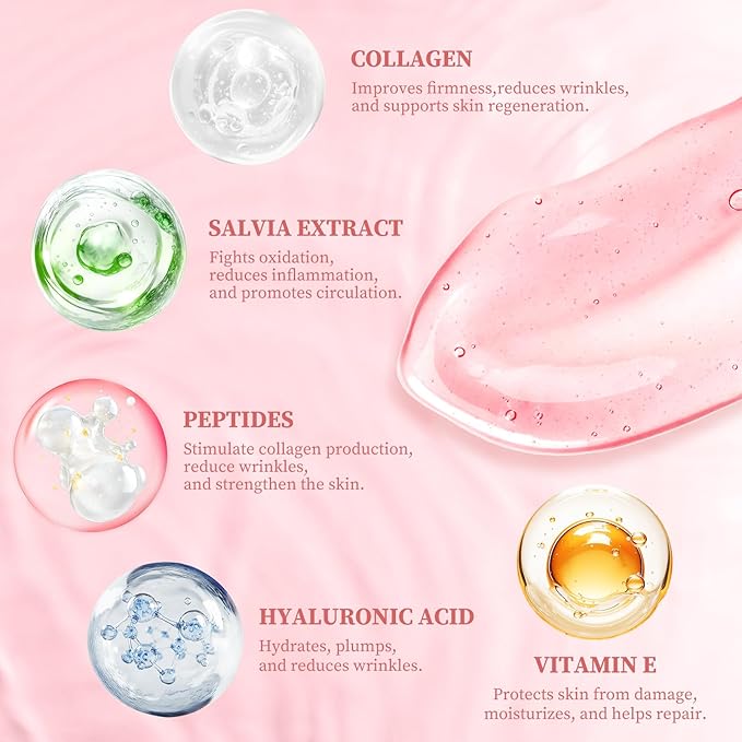 Be Glossy Body Serum for Wrinkles, Anti-Aging Hydrate & Plump With Hyaluronic Acid, Vitamin E, Glycerin and Shea Butte, Peptides, Tighten and Lift Serum 100ML/3.38 Fl Oz