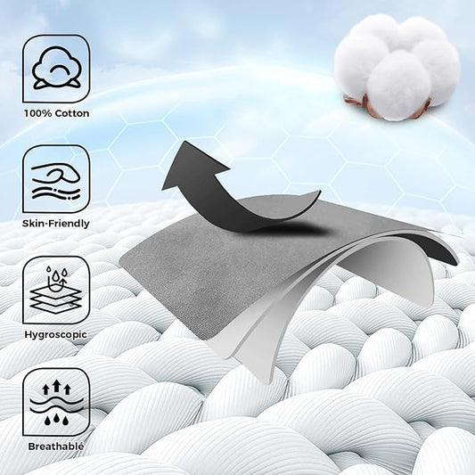 Donfri 6 Pairs Cotton Moisturizing Gloves Men Touchscreen Fingers for Eczema Dry Hands Hand Care Overnight Moisturizing (Medium-Black)