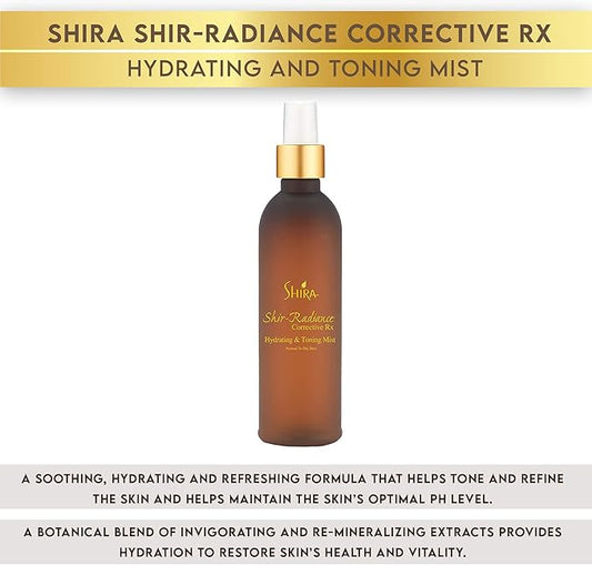 Shir-Radiance Corrective RX Hydrating and Toning Mist - Hydrating Facial Spray 100% Vegan & Cruelty Free -Refreshing Skin Formula Maintains Optimal pH Level for All Skin Type (200 ml)