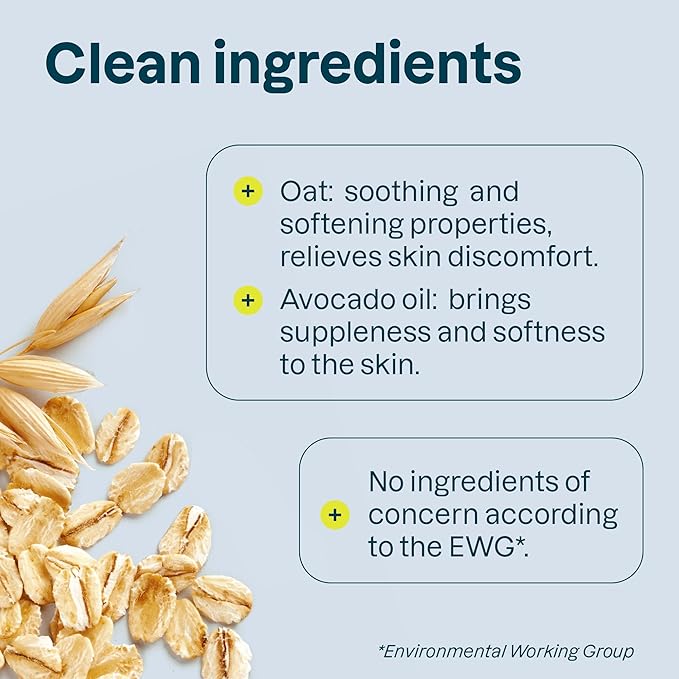 ATTITUDE Body Lotion for Sensitive Skin with Oat, EWG Verified, Dermatologically Tested, Vegan, Avocado Oil, 16 Fl Oz