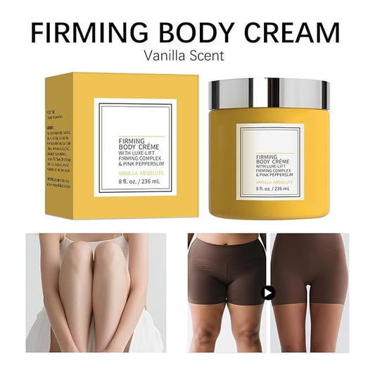 New Champagne Moisturizing Firming Body Creme for Hydrating, Skin Moisturizer Tightens, Hydrates Dry Skin on Arms, Legs, Belly & Neck - Day and Night - 1 Pack (Vanilla, 8 Fl Oz/236 ML)