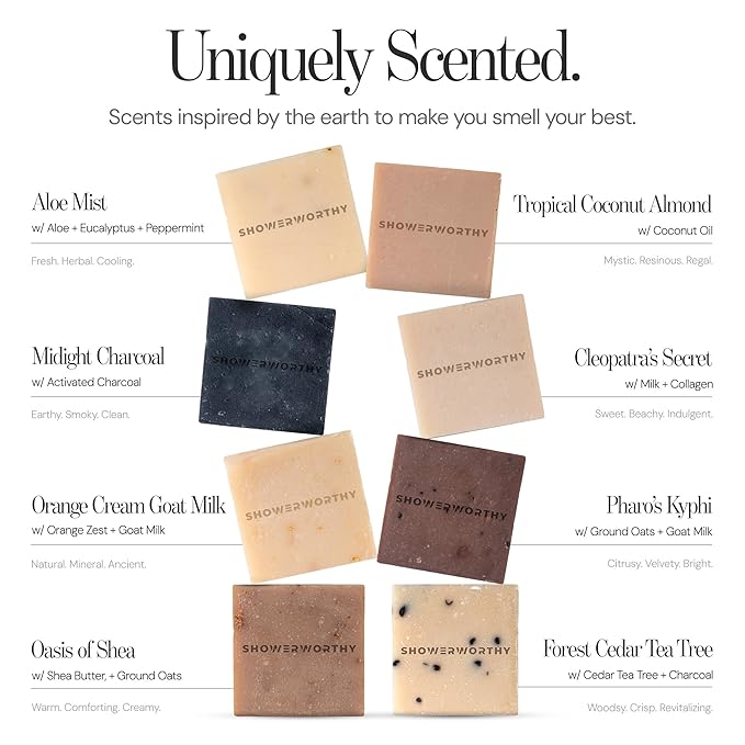 Organic Bar Soap Gift Set – 8 Handmade Natural Soap Bars for Men & Women – Cold Process With Essential Oils for Moisturizing Dry & Sensitive Skin 8 Different Scents 5 oz Each