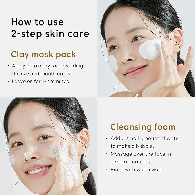 THANKYOU FARMER Rice Pure 2-IN-1 Korean Clay Mask to Foam Cleanser 5.27 fl.oz, Removes Excess Oil, Removing Dead Skin Cells, Soft Skin, Pore Purifying, Dermatologist Tested Korean Face Wash