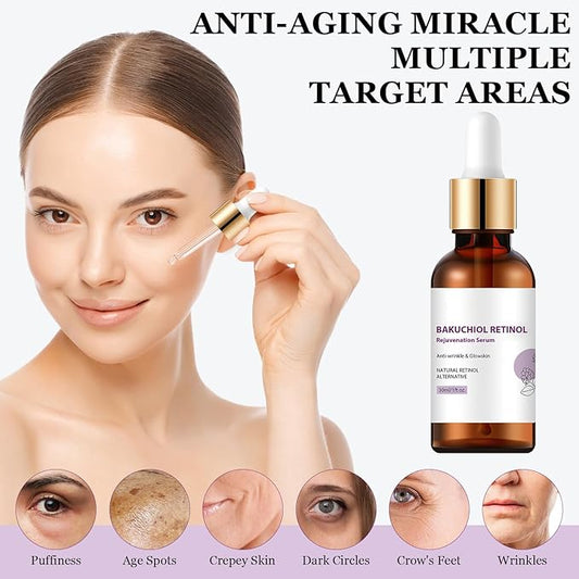 Venature Bakuchiol Retinol Serum, Retinol & Vitamin for Wrinkles Bakuchiol Face Serum Korean (2Pcs)