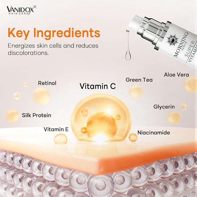 Super Vitamin C Serum for Women Over 70, All-In-One Formula, Made in USA, Hydrates, Firms, Lifts, and Targets Wrinkles, Age Spots, and Fine Lines, Vitamin C Serum (1fl oz)