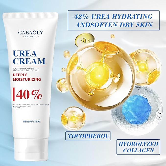 Urea Cream 40% is suitable for the repair and care of dry and cracked feet, heels, knees, elbows and hands. Portable hand cream with moisturizing properties