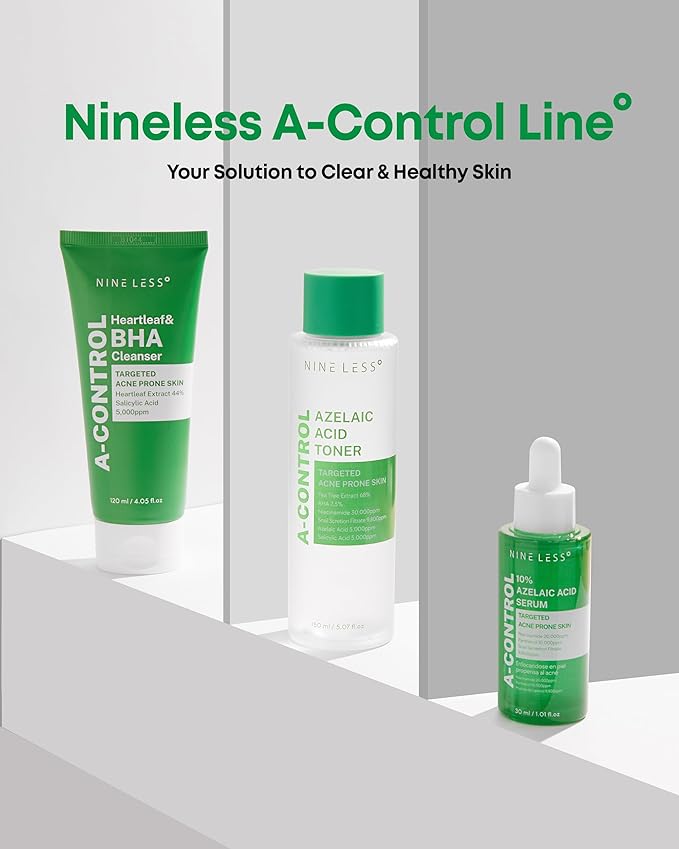 Azelaic Acid Toner – Korean Mild Exfoliating Skin Prep for Acne-Prone Skin – Salicylic Acid for Pores – Calming, Refreshing, Purifying, 5.07 fl.oz.