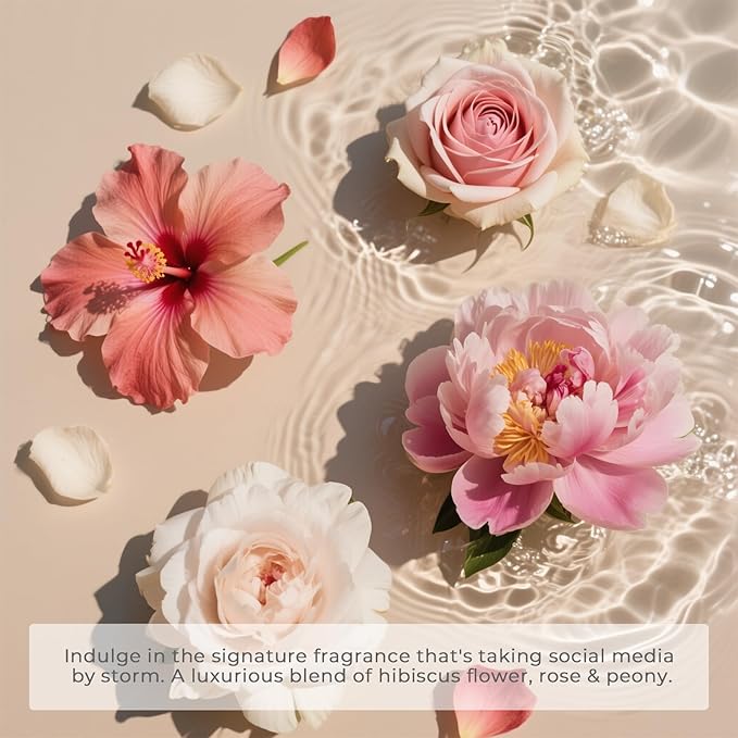 6 Pack Vitamin B5 Skin Lotion, Gentle Moisturizing Lotion Nourishes Dry Skin With Hibiscus Flower, Rose & Peony, Non-Comedogenic, Travel-Size (1.7 fl oz)