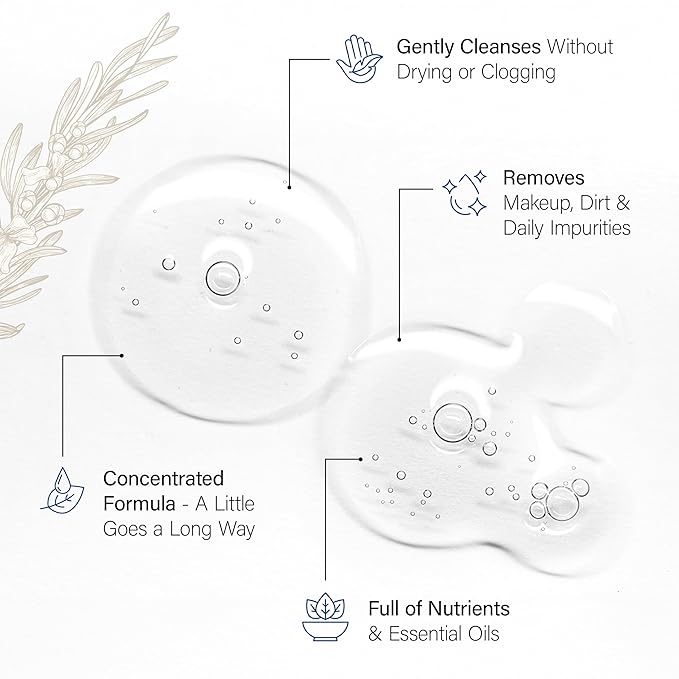 Christina Moss Naturals Face Wash for Women & Men – Gentle Facial Cleanser for All Skin Types, Organic Face Wash & Gel Cleanser for Daily Use, Non-toxic, Fragrance-, Paraben-, Sulfate-Free, 4 oz.