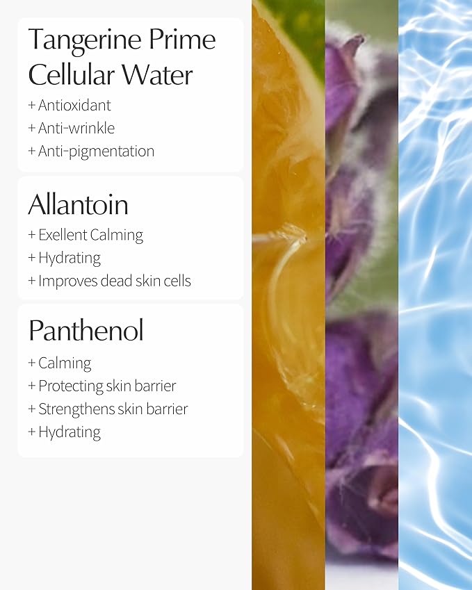 LBB Cellular Moisturizing Prime Toner - Vegan Moisture Boosting Face Spray - Skin Balancing, Exfoliating, Moisturizing - Tangerine Cellular Water, Panthenol, 3.38 fl.oz.