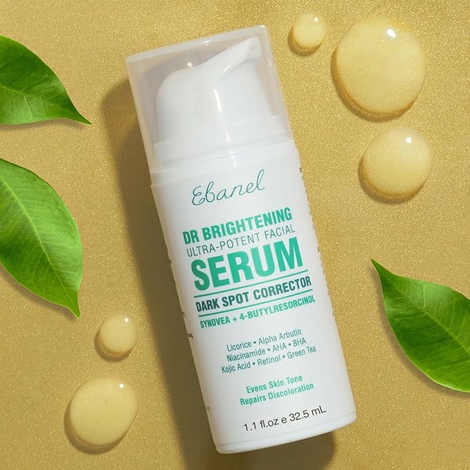 Ebanel Dark Spot Remover for Face & Body, Brightening Serum with Synovea HR, Alpha Arbutin, Niacinamide, Kojic Acid, Dark Spot Corrector for Hyperpigmentation, Discoloration, Melasma and Age Spots