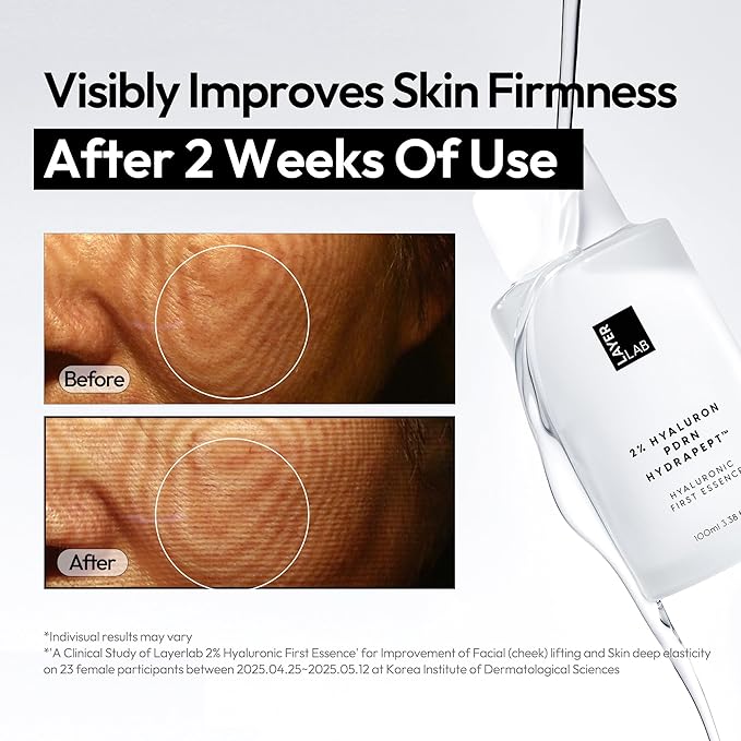 LAYERLAB Revitalizing Hyaluronic First Essence with PDRN & Peptides | Korean Skin Booster to Hydrate, Amplify Skincare Routine | 2% Triple Hyaluronic Acid Prep Essence for Face | 3.38 fl. oz.