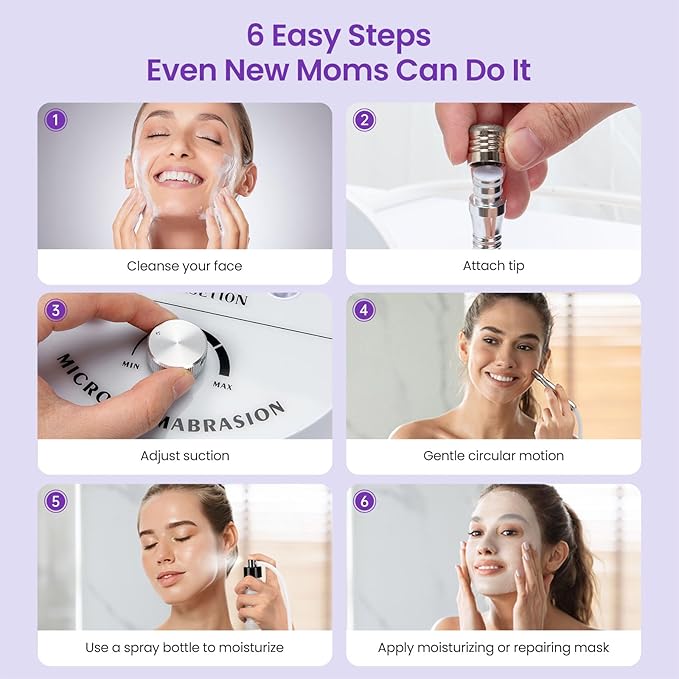 Diamond Microdermabrasion Machine Professional, 3 in 1 Dermabrasion Facial Peeling Skin Care Device for Salon Personal Home Use