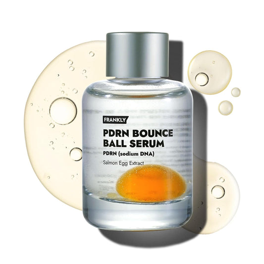 PDRN Bounce Ball Serum – Korean Salmon DNA Face Serum for Glass Skin, Plumping & Firming – Lightweight, Non-Sticky Glow Serum for Bouncy, Hydrated Skin – 1.01 Fl Oz