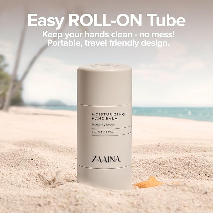 ZAAINA Intensive Hand Balm Stick - Miracle Hand Cream for Dry and Cracked Skin, Natural Soothing Moisturizing Balm for Dry Hands, Fast Relief for Men & Women from Extreme Dryness, Handmade in USA
