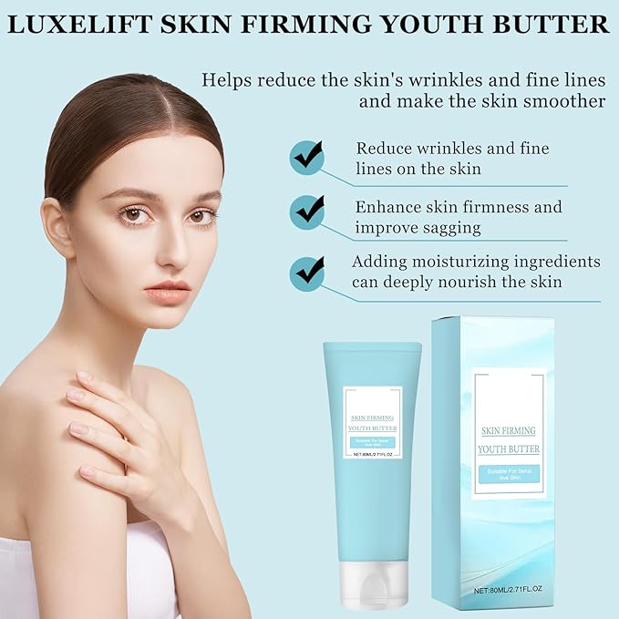 2PCS Luxelift Skin Firming Youth Butter,LuxeLift Skin Firming Body Butter,Luxelift Skin Firming Butter,Butter Anti Aging Moisturizer,Luxelift Skin Firming Cream for Body Loose Skin for Neck Arms Legs