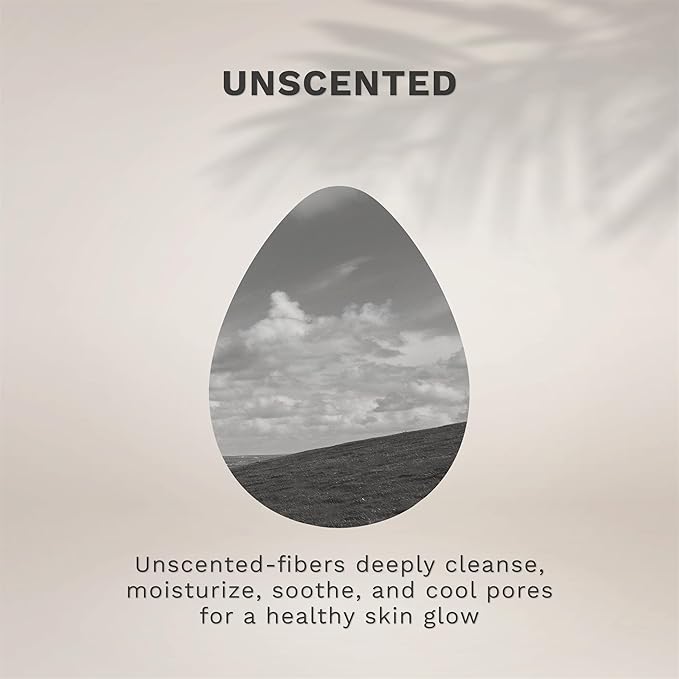 KOL Face Scrubber Pads, Unscented Exfoliating Facial Cleansing Sponges with Vitamin E for Gentle Daily Face Wash and Makeup Removal, 6 Count