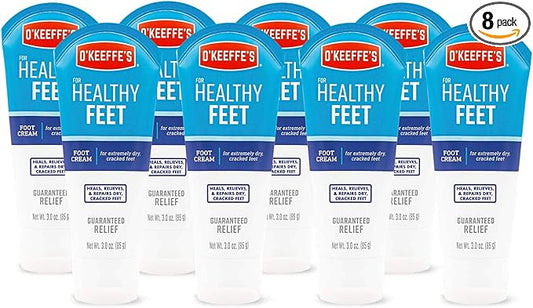O'Keeffe's K0280004-8 Healthy Feet Foot Cream Tube (8 Pack), 3 oz