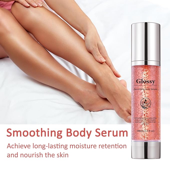 Glossy Anti-Wrinkle & Firming Body Serum - 100ml | Hyaluronic Acid, Vitamin E, Glycerin, Shea Butter, Peptides, Anti-Aging, Hydrating, Skin Plumping