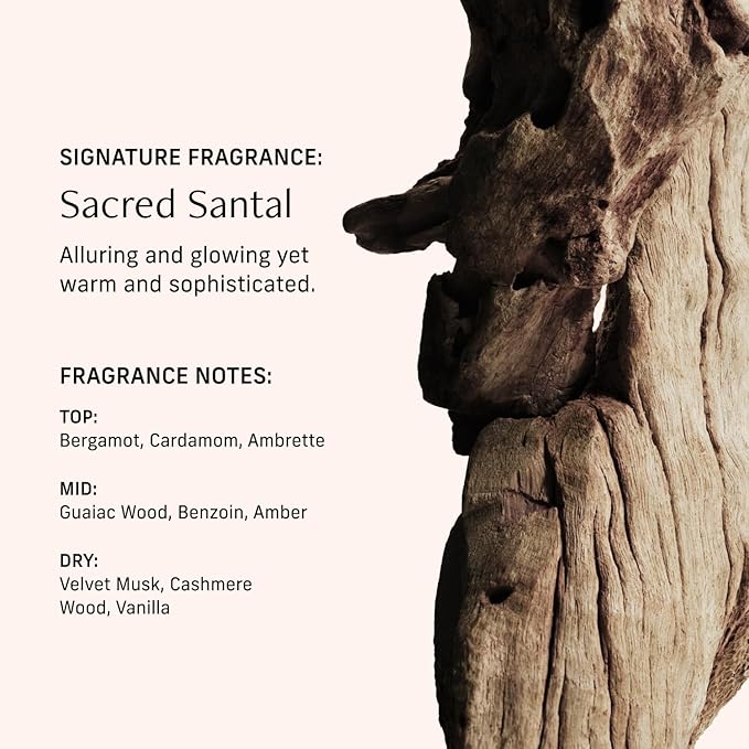 Perfume Oil Roll-on. Travel-Friendly Sacred Santal Fragrance with Bergamot, Amber, and Musk Notes. Long-Lasting Essential Oil Parfum for Women and Men. 0.5 Fl Oz Scented Rollerball Bottle