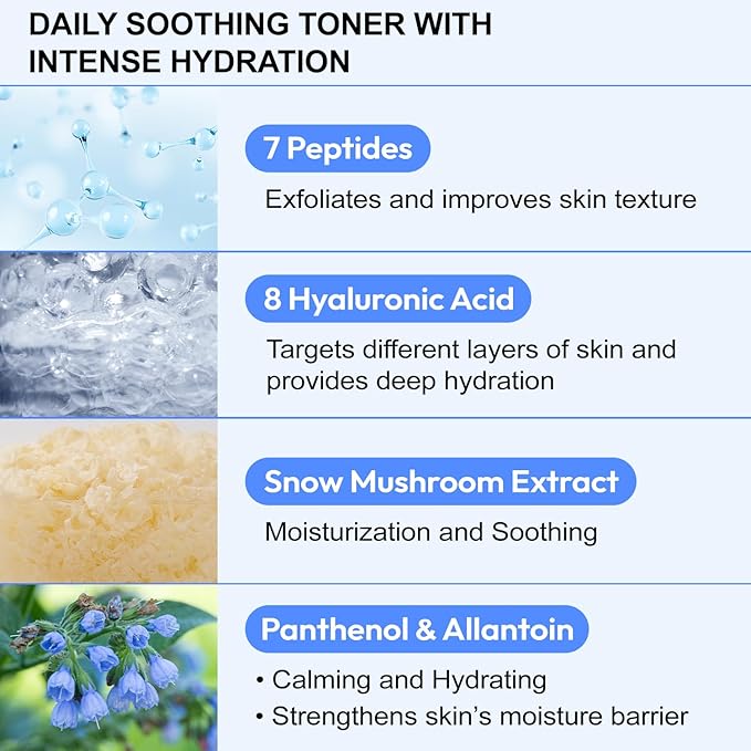 Soothing Toner I Soothing pH-Balanced Toner, Light-Weight, Calms Skin, Refreshing, Hydrating, Gentle Exfoliator, Cruelty Free (200ml / 6.76 fl.oz)