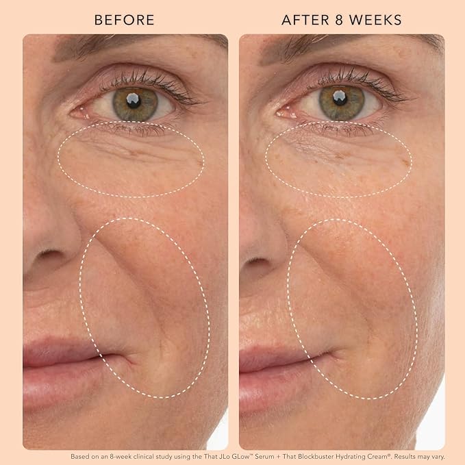 JLO Beauty That Blockbuster Face Moisturizer, Hydrating Hyaluronic Acid Face Cream with Peptides, Plumps, Nourishes, Hydrates, Skin Care to Help Visibly Smooth & Supports Fine Lines & Wrinkles, 1.7 Oz