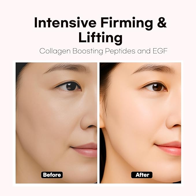 Intensive Firming Rich Cream & Refill, Anti-Aging Moisturizer with Collagen Peptides EGF Hyaluronic Acid for Wrinkle Smooths, Firming, Lifting & Deep Hydration 1.69 Oz * 2ea