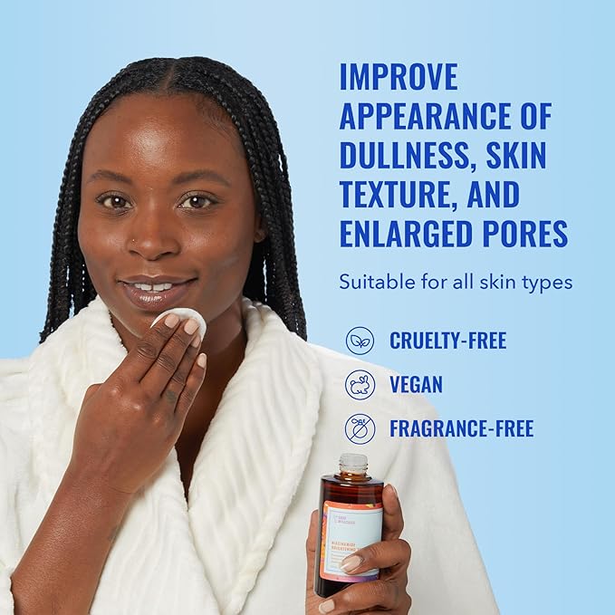 Good Molecules Niacinamide Brightening Toner - Toner for Face with Niacinamide and Arbutin for Skin Tone Balancing- Pore Minimizer, Facial Skin Care