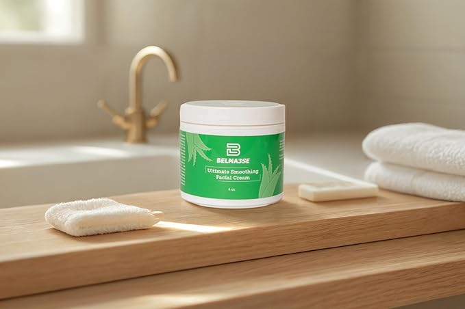 Ultimate Smoothing Facial Cream – Hydrating Anti-Aging Moisturizer with Aloe Vera, Coconut Oil, Cucumber Extracts, Glycolic & Lactic Acid & Vitamin E – Nourishing & Exfoliating Face Cream