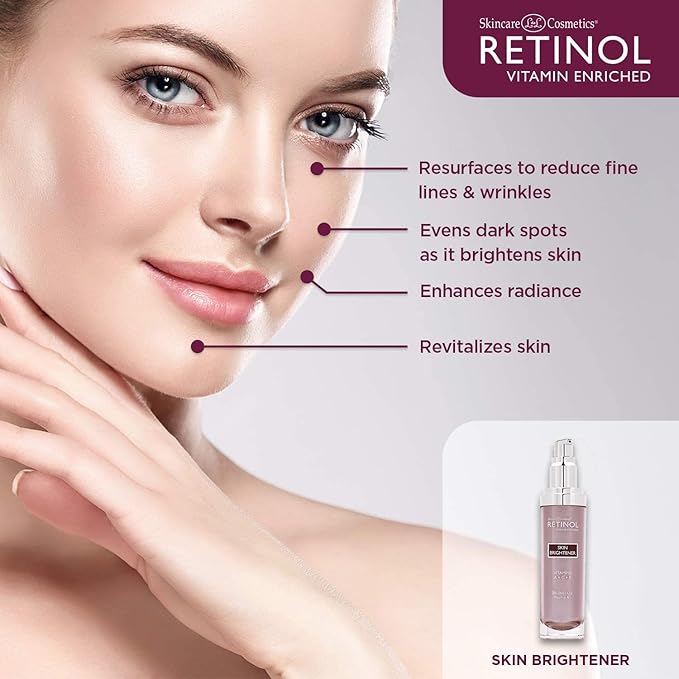 Retinol Skin Brightener – The Original Retinol Brand – Skin Tone Corrector Smooths & Rejuvenates Face for Healthy Glow – Minimizes Fine Lines & Wrinkles with Plant & Fruit Extracts, Vitamin A, C & E