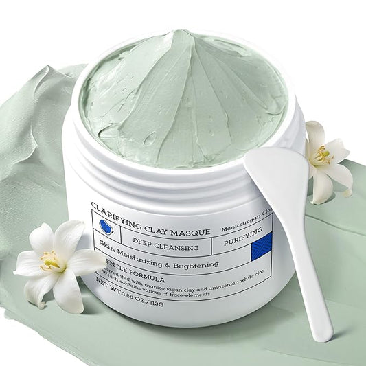 Tembusu Essence Clay Mask for Sensitive Skin: Triple Mud Formula with Tembusu Extract, Deep Pore Cleanser, Hydrating, Oil Control, Texture Refining, Blackhead Removal – 3.88 Oz