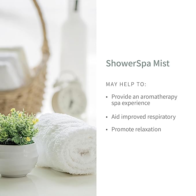 Jasmine + Eucalyptus ShowerSpa Mist Spray for Aromatherapy, At Home Spa Experience, Sinus Congestion Relief, and Tension Relief, 4 fl oz.