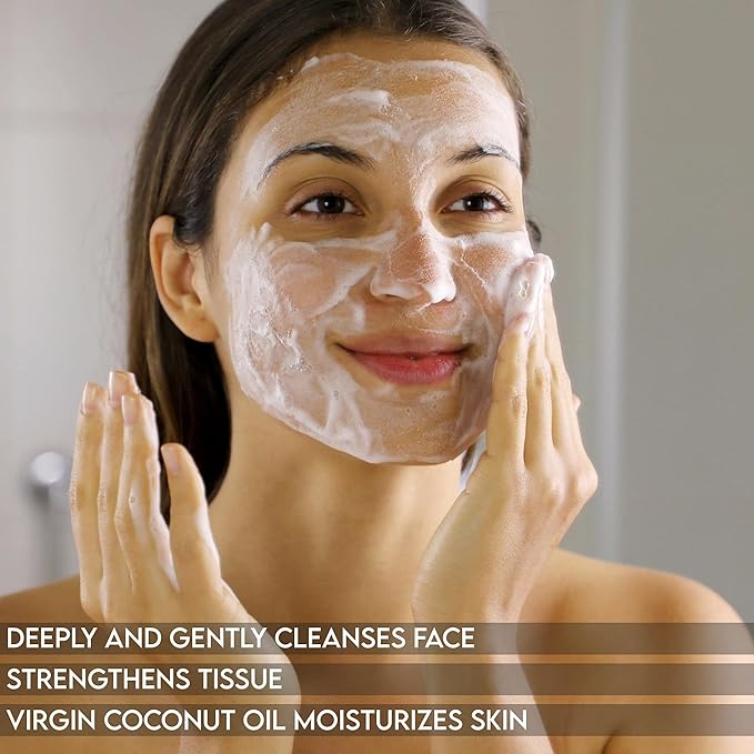 Shir-Organic Pure Coconut Oatmeal Cleanser For Normal To Dry Skin Removes Dead Skin Cells And Provide Nourished Hydrated Soothing Skin.(200ml)