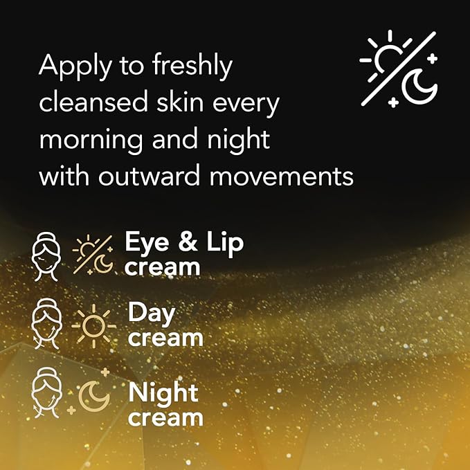 CICATRICURE Gold Lift Anti Gravitational Wrinkles Skin Care Gift Set with Day Anti-Wrinkle Cream + SPF 30 , Night Anti-Wrinkle Cream & Dual Contour Eye and Lip Wrinkle Cream, 3 Piece Set