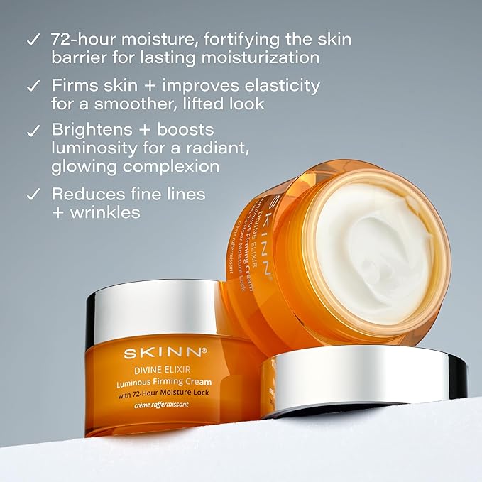 SKINN Luminous Firming Cream - Facial Skin Care Cream Improves Elasticity, Plumps and Lifts Sagging Skin-Maintains Hydration to Reduce Fine Lines,Strengthen Skin’s Barrier Function-Manuka Honey