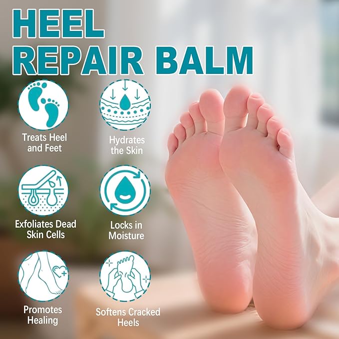 60% Urea Cream Stick with 2% Salicylic Acid, Anti-Cracking Foot & Hand Cream Moisturizer for Dry Cracked Heel Feet, Knee, Elbow, Foot Balm Stick for Callus Remover & Dead Skin Softener (1)