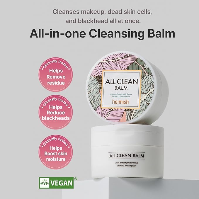 HEIMISH All Clean Balm 4.0fl.oz/120ml - Cleansing Balm, Waterproof Makeup Remover, Face Cleanser, Oil Based Cleanser, Korean Skincare with Natural Aroma Oil, Vegan, For All Skin Types