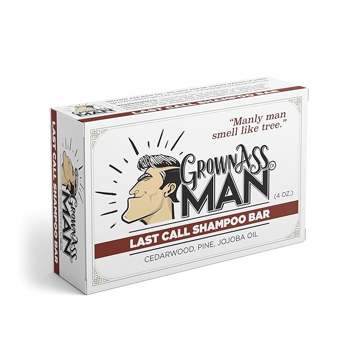 Grown Ass Man Co. Combo Packs - Solid Soap & Shampoo Bars Rich Lather with Natural Oils & Gentle Scrub for Men - Plastic Free & Eco-Friendly, Natural & Organic Deep Clean, 4oz Bars (Woodsman 3-Pack)