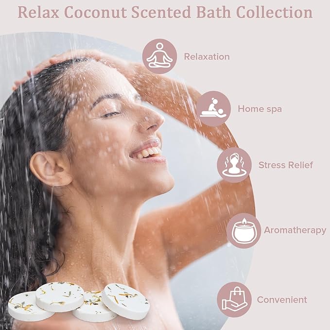 Spa Gifts for Women, Bath and Body Gift Basket Birthday Gifts for Women, Coconut Home Spa Set Relaxation Self Care Gift for Woman, Thank You Baskets Body Care Set for Mom Wife Sister Friends Coworker