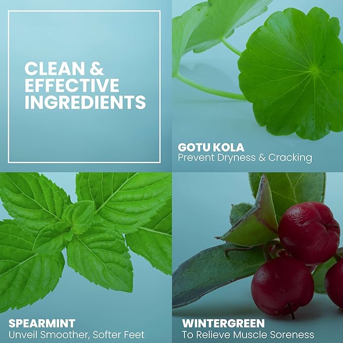 Eva Naturals Tea Tree Foot Cream – Moisturising Foot Lotion & Balm for Dry, Cracked Heels & Feet with Peppermint, Menthol, Spearmint, Aloe, Sunflower Oil & Geranium – Cream for Men & Women, 4 Fl Oz