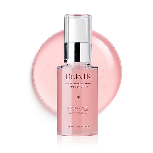 Dr.WIK Deep Collagen Hydrating Face Mist – Refreshing Moisture Facial Spray for Dry Skin | Wrinkle Care & Anti-Aging with Panthenol & Adenosine | Fine Toner Mist | Korean Skincare (50ml / 1.7 Fl Oz)