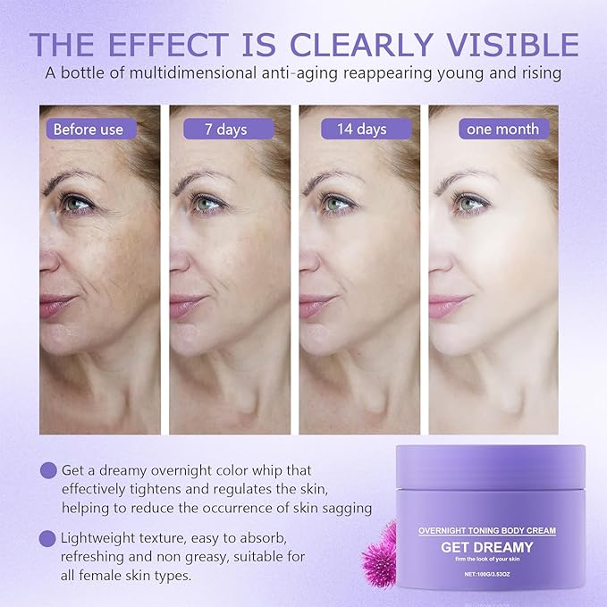 Get Dreamy Overnight Toning Whip, Reduce Fine Lines & Wrinkles,Hydration Anti-Wrinkle Skin Tightening Night Sleeping Body Firming Whip (1)