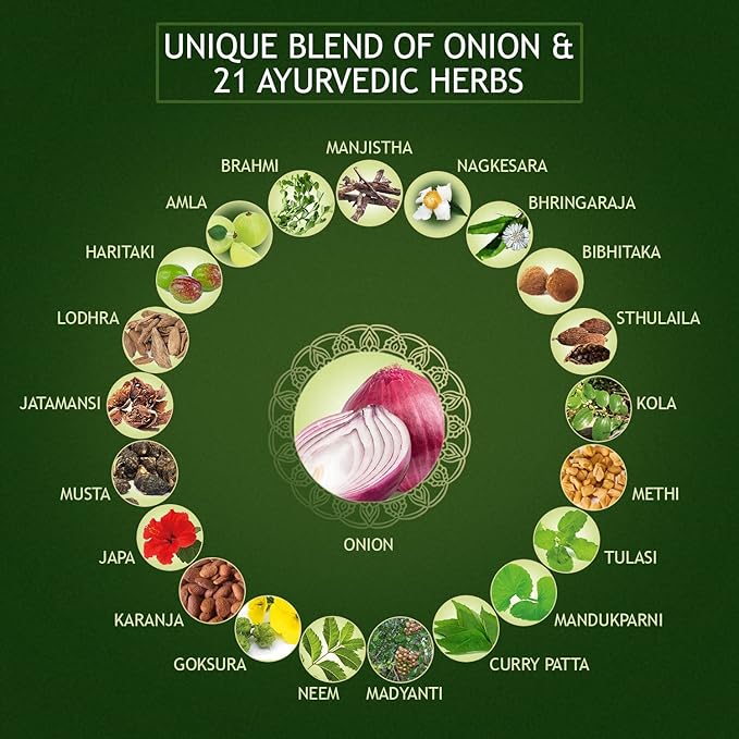 KESH KING Organic Onion Hair Oil with Curry Leaves | Anti Hair Loss & Fall Control Oil | Enhance Hair Growth | Makes Hair Soft, Shiny & Frizz-Free | 6.76 Fl Oz (200ml)