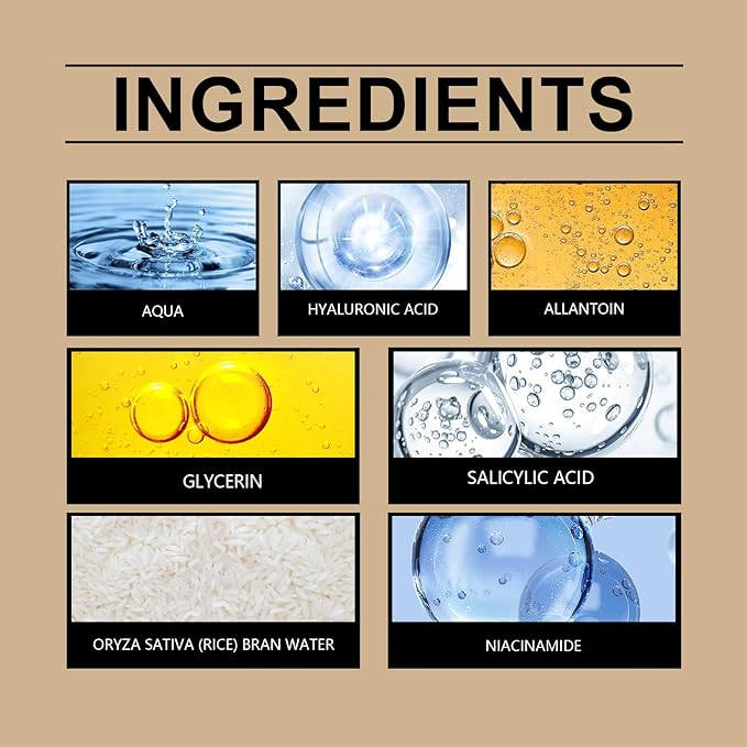 Dual Action Facial Peeling Set - Rice Water & Black Rice Exfoliating Ampoules for Gentle Skin Renewal, Non-Irritating Texture Refiner (2 x 100ml)