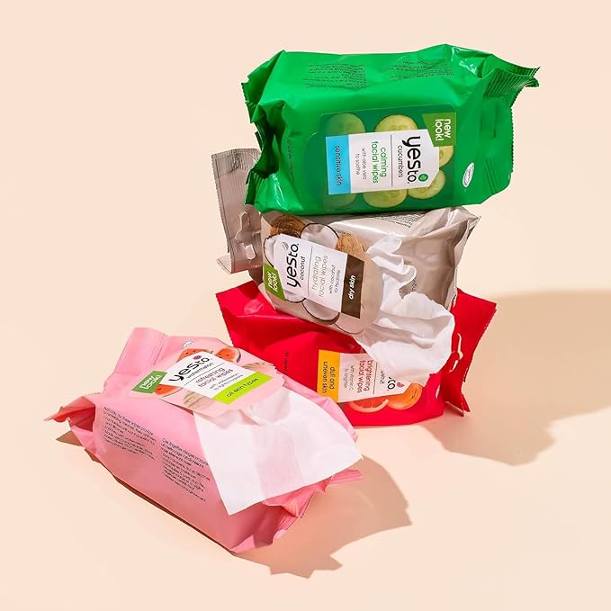 Yes To Watermelon Refreshing Facial Wipes, Hydrating Formula That Removes Dirt, Oil & Grime, Leaves Skin Refreshed & Brighter, Aloe, Natural, Vegan & Cruelty Free, 10 Count (8036110)
