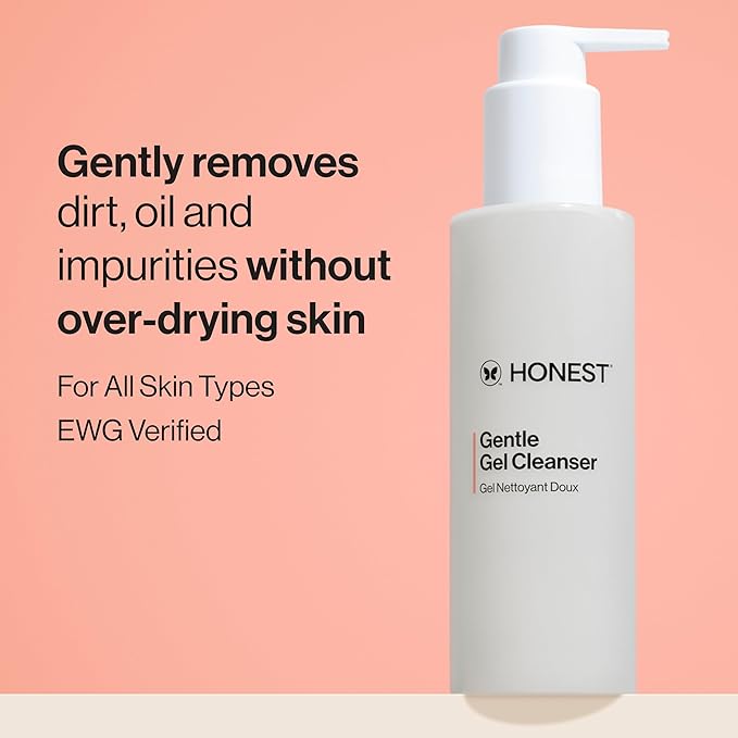 Honest Beauty Gentle Gel Daily Face Cleanser | Calms, Refreshes, + Hydrates | Vegan + Safe for Sensitive Skin | 5 fl oz