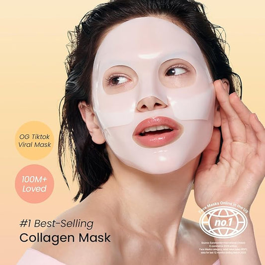 BIODANCE Bio-Collagen Real Deep Mask, Hydrating Overnight Hydrogel Mask, Pore Minimizing, Plumping, Elasticity Improvement, Korean Skincare | 1.19oz(34g) x 16ea