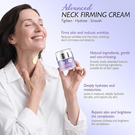 BLAUSE Neck Firming Cream, Retinol Cream for Face with Collagen and Hyaluronic Acid, Neck Creams for Tightening and Firming for Man & Women, 1.7 Fl oz Crepey Skin Creams for Face and Neck (2pcs)